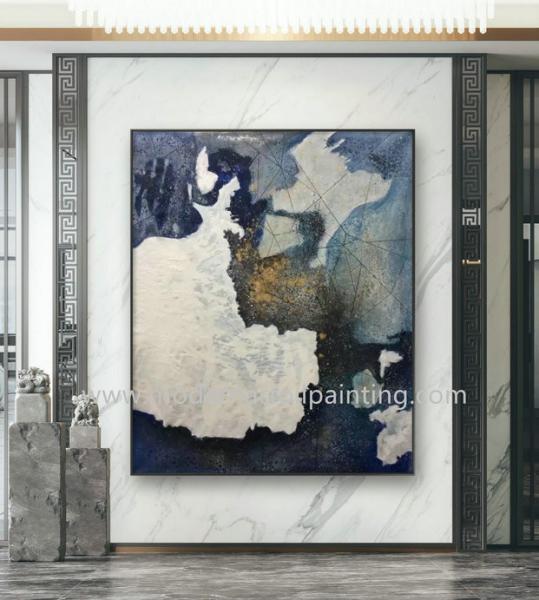 OEM Acrylic Modern Abstract Art Canvas Paintings 5cm For Bedroom