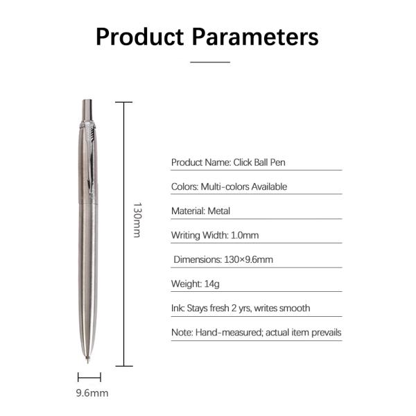 Multi Colored Metal Ballpoint Pen 1.0mm Tip 130mm Length
