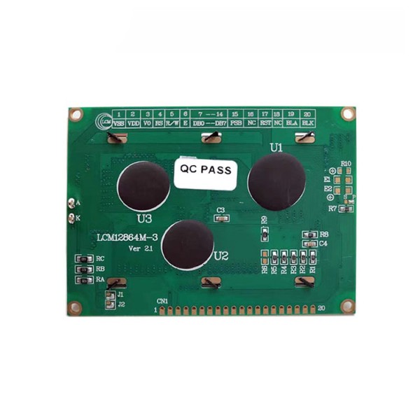 STN Manufacturer Blue Color Backlight Graphic LCD Display Module 12864 Dots High Visibility LCD Screen