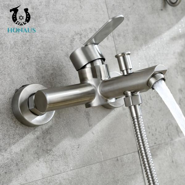 Eurpoean Luxury SS304 Exposed Valve Showers Hot Cold Shower Head Combo Set