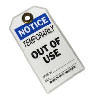 Étiquette en plastique personnalisée Étiquette de sécurité en PVC rectangulaire blanc