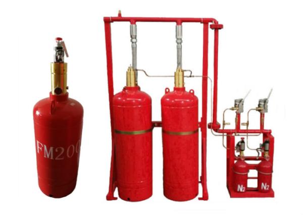 赤い色FM200の消火システム70l、100の120l容量