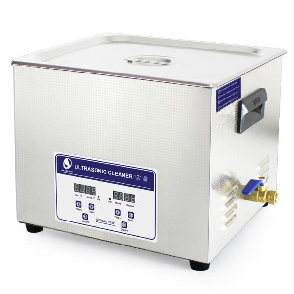 líquido de limpeza ultrassônico ajustável de Benchtop do calefator 15L, banho ultrassônico do líquido de limpeza da escova de ar da pintura