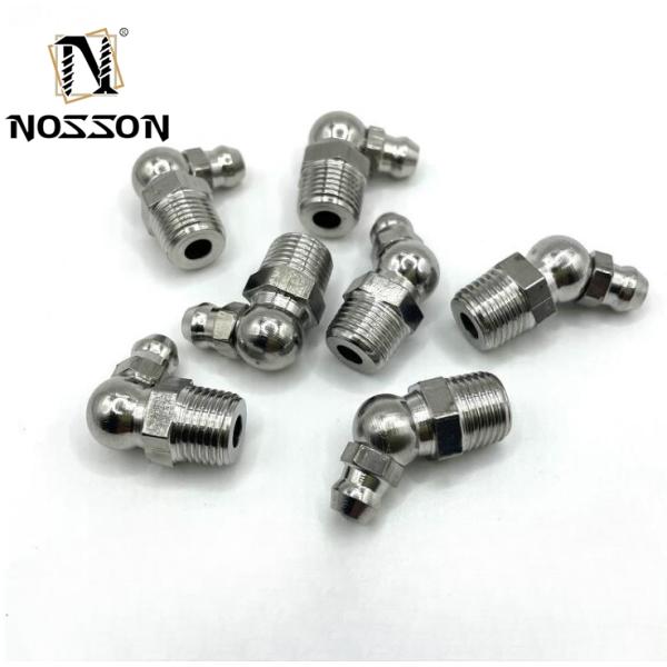 Customized Size All Thread Nipple 6mm 8mm 10mm 12mm 45 90 Degree Grease Fitting for Cars Reducing Hexagon Head Code