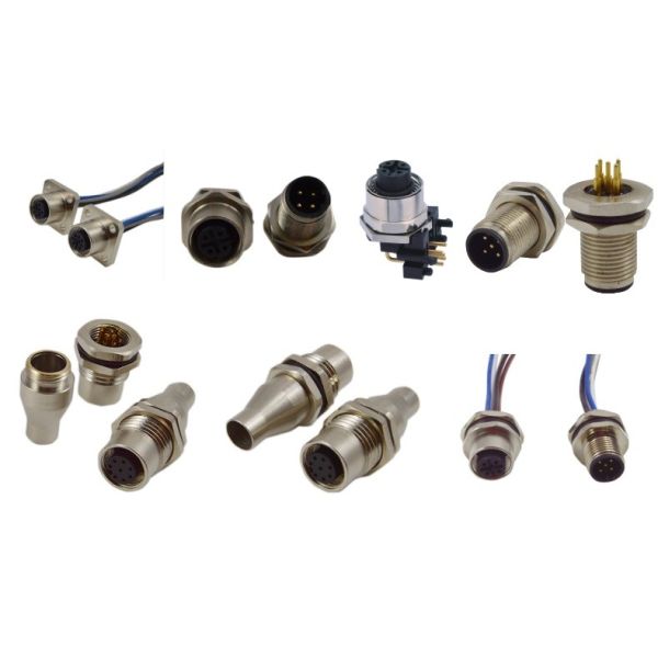 Waterproof M8 Mini Connector Metal 4pin Panel Mount Connector