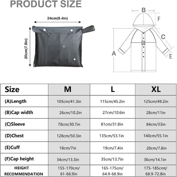 Oxford Raincoat Polyester & PVC Raincoat PVC Raincoat EVA Raincoat, Rain Poncho Reusable Unisex for Women Rain Cape