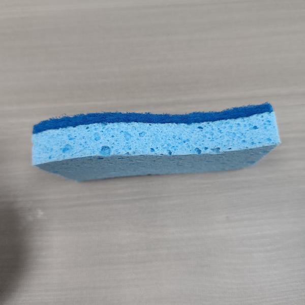 Custom Blue Cellulose Sponge Scourer 11x7x2cm 1000% Absorbency