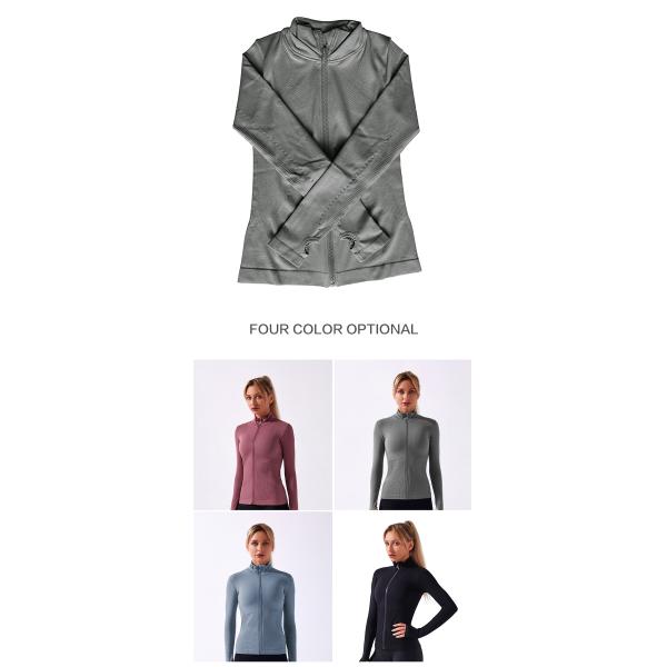 Передняя куртка йоги женщин молнии