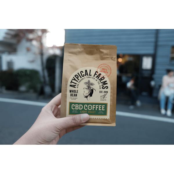 Flat Bottom Kraft Paper Coffee Bags With Valve And Zipper