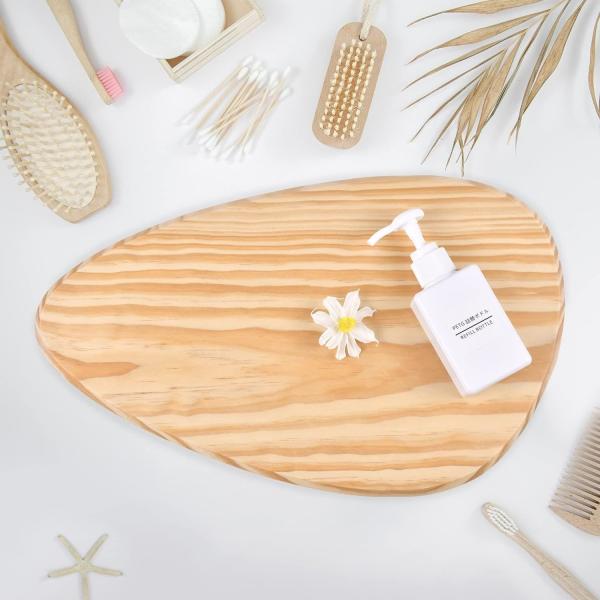 Wooden Vanity Tray with Unique Grain, Decorative Tray for Bathroom Counter, Home Decor, Dresser Storage