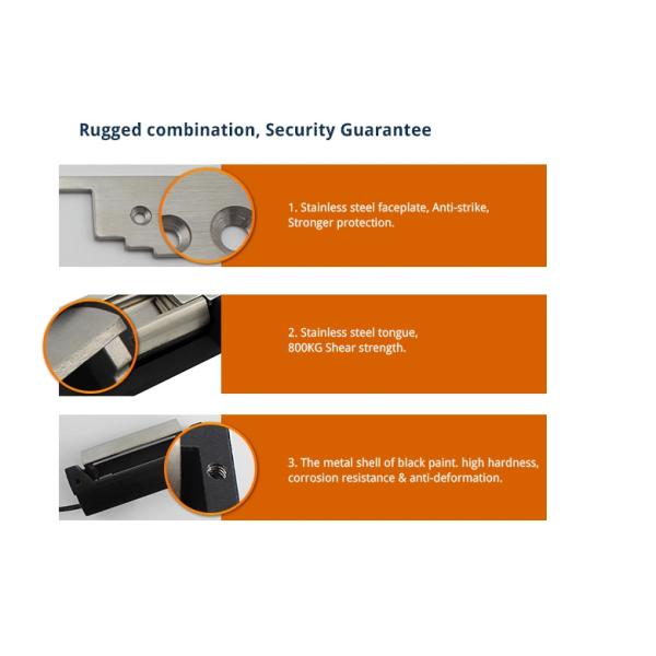 Stainless Steel Fail Safe 1600Lbs Electric Strike Door Lock