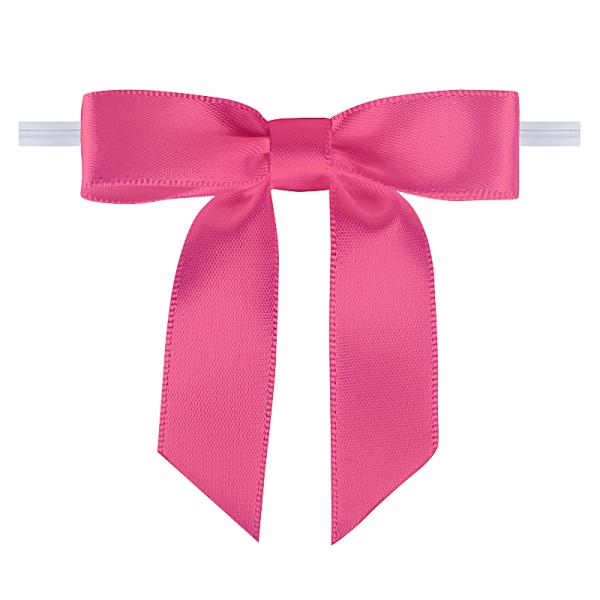 Gift Decoration Satin Ribbon Bow with Twist Tie Elastic Loop Printed All Occasion