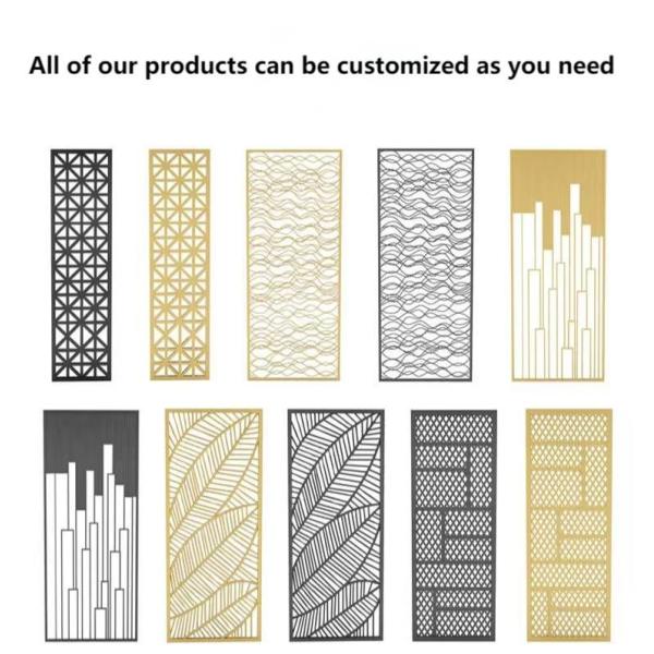 Screen Stainless Steel Hotel Furniture Frosted Decorative Room Partition