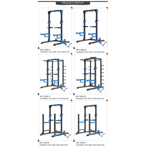 Commercial Gym Equipment Red Power Squat Rack with Customizable and Durable Design