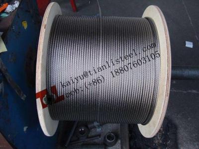 316 A4 1.4401 7x19 4mm Stainless Steel Wire Rope Weight 64 kg/1000m