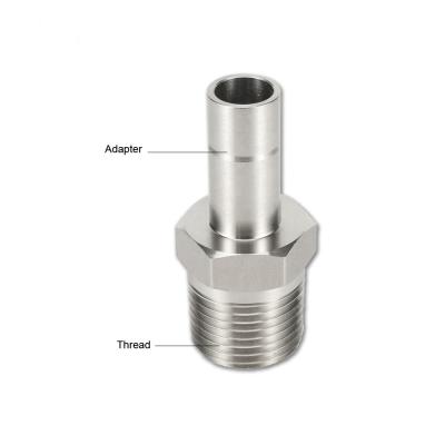 Hexagon AFK Stainless Steel Gas Adapter 1/4 Inch Forged