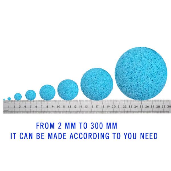 Шарики губки Боуни 100мм чистки трубы Евы специальные мягкие резиновые для конкретных труб