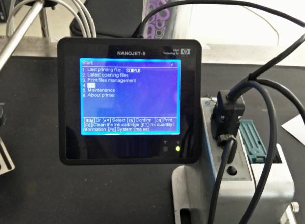 Nanojet II blue HP Thermal Ink jet Printer 200m/s USB/RS232 for board printing 12.7mm