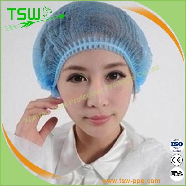 Food Industry Lint Free PP SMS Disposable Mob Cap