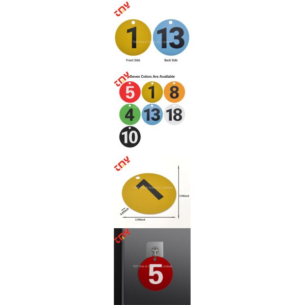 Plastic Security Seals Tag Colorful Round Custom Number Lettering Personalized From 0 To 100