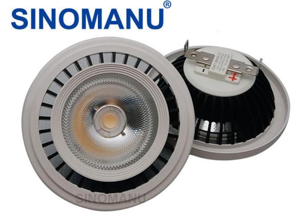 Isolated Driver Cob AR111 LED Lamp PC Lens Cover 24 Degree High Power Factor