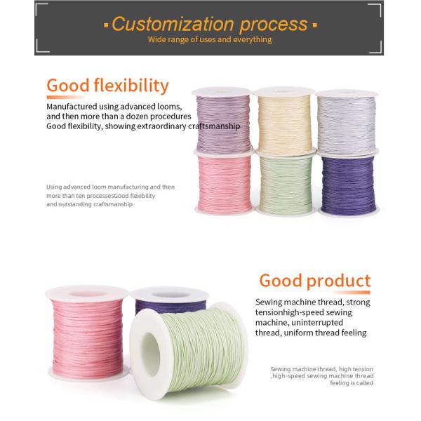0.8MM No 72 Нефритовая нить Найлон Порцелан швейная шелковая нить узел бусы Кольцо веревка Ювелирные принадлежности