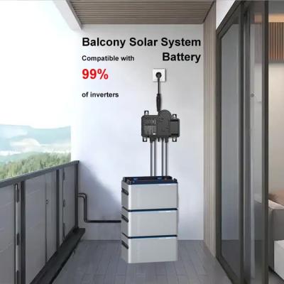 Plug And Play 800W Balcony PV System With LiFePO4 Battery / Micro Inverter