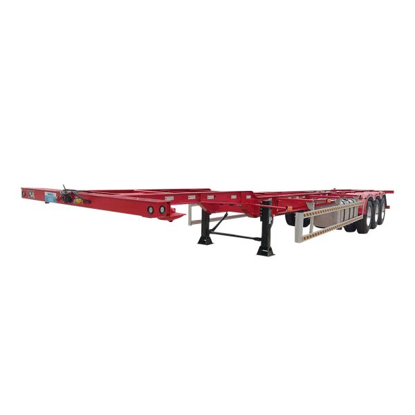 12m Container Semi Trailer with 12500mmX250mmX1550mm Dimensions and 5-6.5T Tare Weight for Heavy Duty Transport
