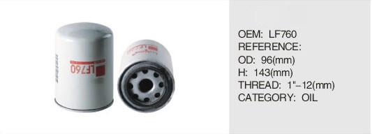 FILTER AUTO ENGINE PARTS FUEL OIL FILTER LF760