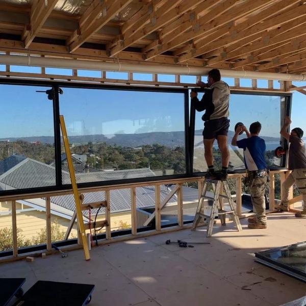 Waterproof Aluminum Window Exterior Unit Glass Curtain Wall 12A 5mm