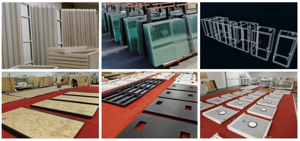 Modules de bureau d'intérieur modernes, pods modulaires réglables pour bureau à domicile 200*180*230cm