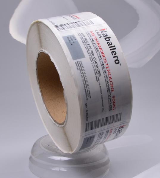 Printing custom high quality glossy self adhesive vinyl jar packaging label in roll