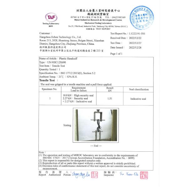 Durable Self Locking Nylon Cable Tie 690mm Length For Security And Police Use