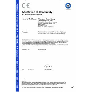 Shenzhen Desun Solar Technology Co.,Ltd. Certifications