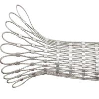 304 316 corda inoxidável de aço Mesh Flexible Bridge Protection Handrail
