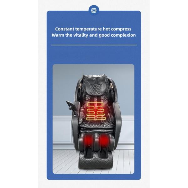 Smart Electric Whole Body Massage Chair Automatic 4D Massager Multifunction Household Health Care Black