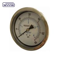 Manômetro de pressão anti-vibração de óleo axial de 100 mm