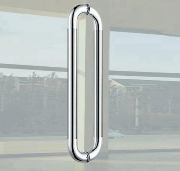8-12mm espessura da porta porta de chuveiro Rose Gold puxar alça com 1,0mm espessura do tubo