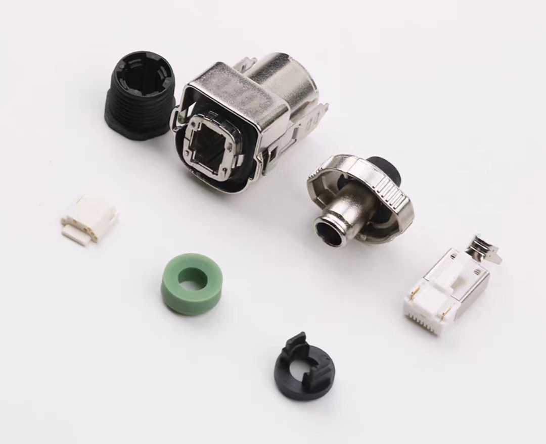 Compatible RJ45 Crystal Head 4/2 Zinc Alloy Large Head Coded Connector 6FX5002-0DM67 IP67
