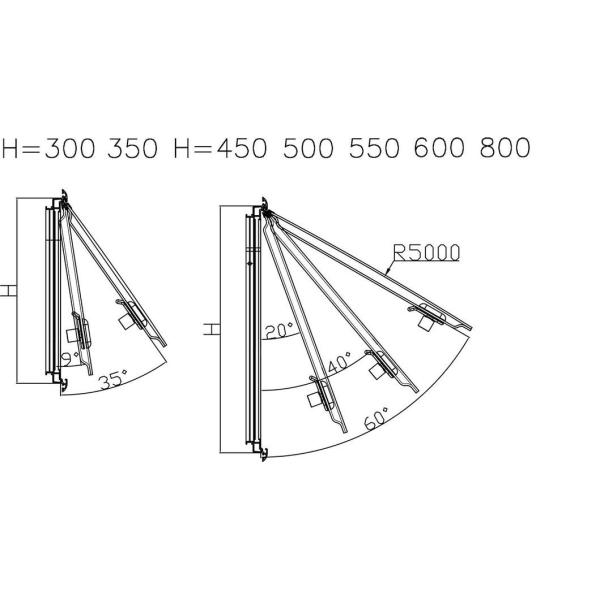                    Self-Propelled/Trailer Rvs Eurovision3 Curved Window (Outer Flat and Inner Formed) for RV Truck Camper Motorhomes DIY             