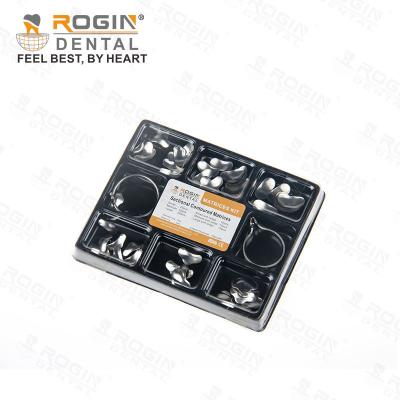 Dental Matrix System Endodontic Materials Matrices Banks Stainless Steel Bands With 6 Sizes And 2 Rings For Dentists Use