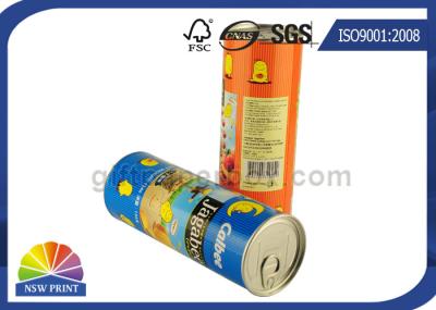Food Grade Easy Peel Off Aluminum Lid Airproof Paper Composite Cans / Packaging Tubes