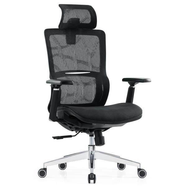 Lumbar Support Full Mesh Luxury Mesh With Headrest Adjustable Fabric Comfort Office Ergonomic Chair