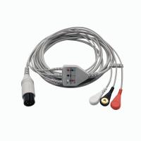 Cable paciente de Mindray/de Goldway ECG, cable médico de 6 Pin Ecg con la broche/el capturador