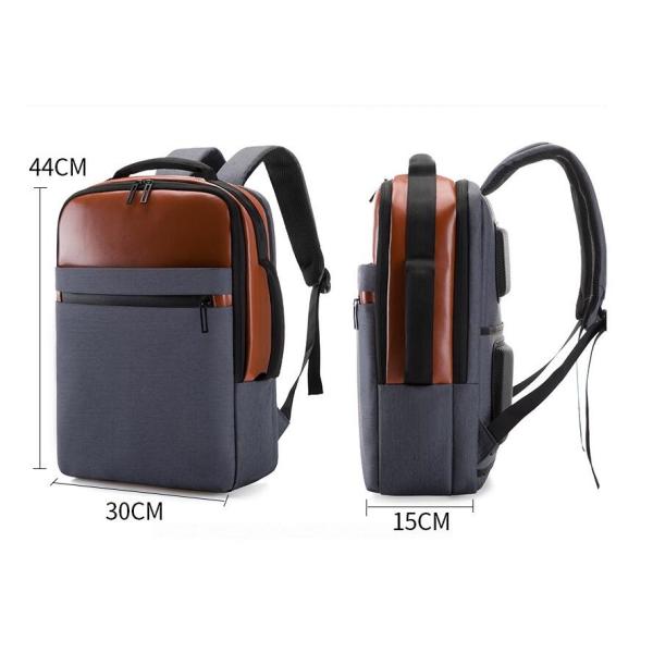 Portable Design Men's Business Backpack with USB Charging and OEM Support