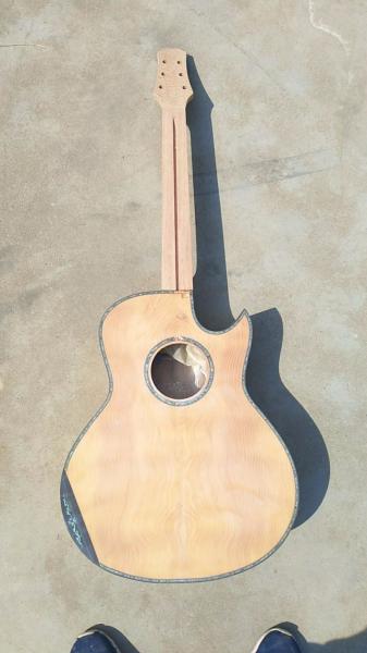 AAAA handmade all Solid single cut guitara 14 frets imported wood armrest GA acoustic electric guitar