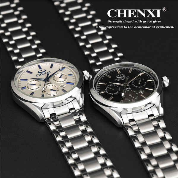 C006B Global Trade Wholesale Price Cheap Wristwatches Stainless Steel Watch Quartz Watches