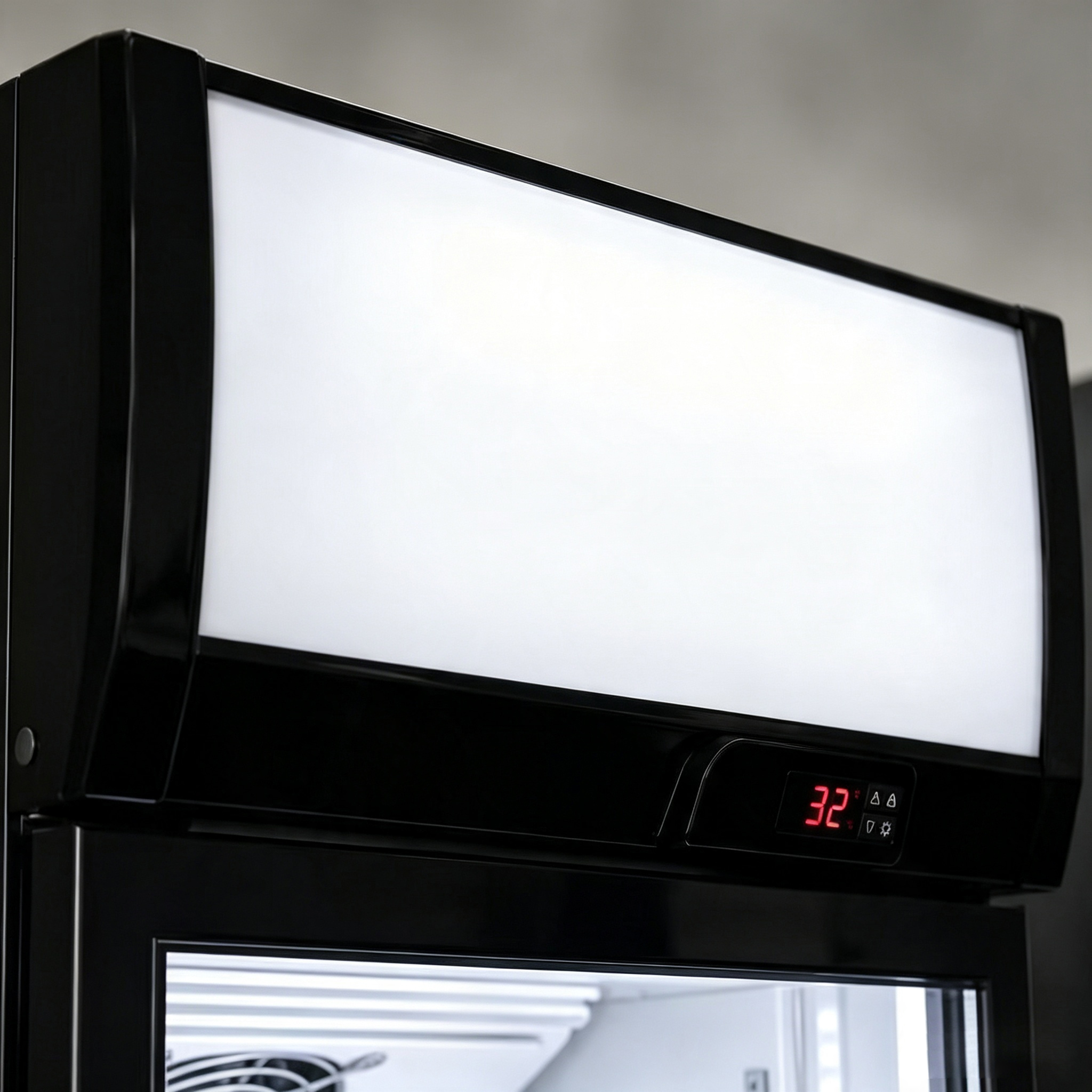 Commercial Glass Door Beverage Cooler with LED Lighting and Digital Temperature Controller for Customizable Advertising