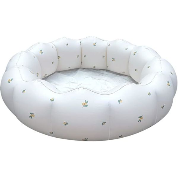 Pastel Pink Bubble Inflatable Swimming Pool - Leak-Proof & Durable Portable PVC Family Pool for Easy Inflate & Store