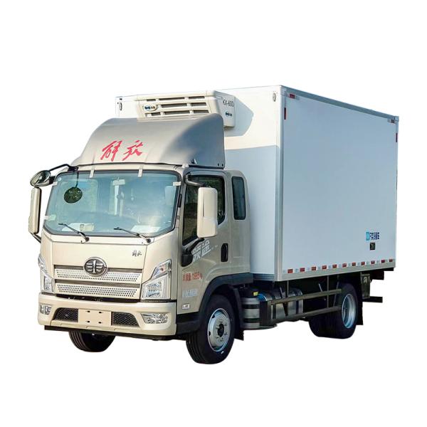 FAW Jiefang 4x2 Refrigerated Truck with Frozen Food Body Manual Transmission Euro 3 Emission Standard